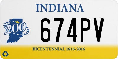 IN license plate 674PV