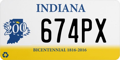 IN license plate 674PX