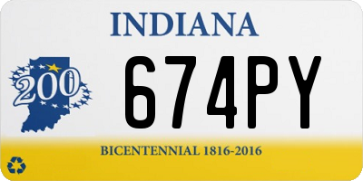 IN license plate 674PY