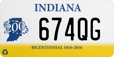 IN license plate 674QG