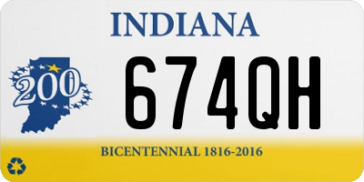 IN license plate 674QH