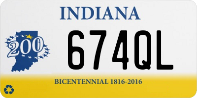 IN license plate 674QL