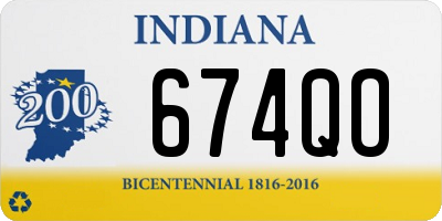 IN license plate 674QO