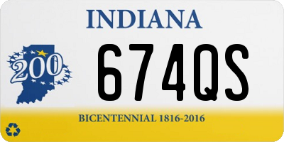 IN license plate 674QS