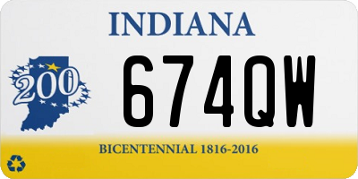 IN license plate 674QW