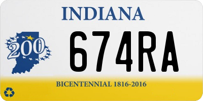 IN license plate 674RA
