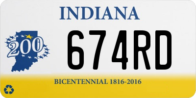 IN license plate 674RD