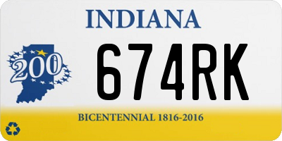 IN license plate 674RK