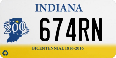 IN license plate 674RN