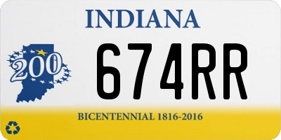 IN license plate 674RR