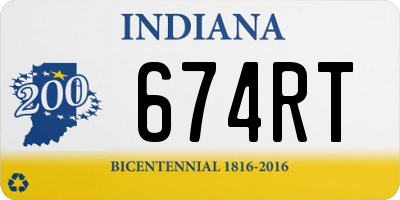 IN license plate 674RT