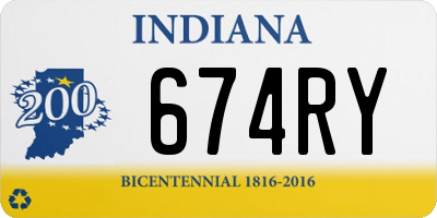 IN license plate 674RY