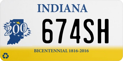 IN license plate 674SH