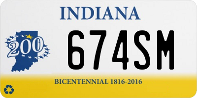 IN license plate 674SM
