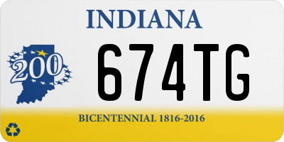 IN license plate 674TG