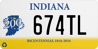 IN license plate 674TL
