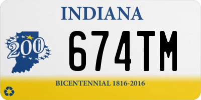 IN license plate 674TM