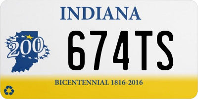 IN license plate 674TS