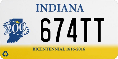 IN license plate 674TT