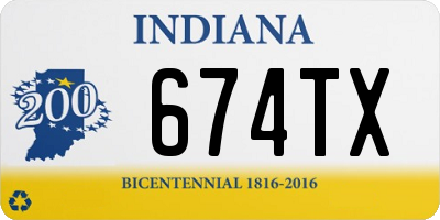 IN license plate 674TX