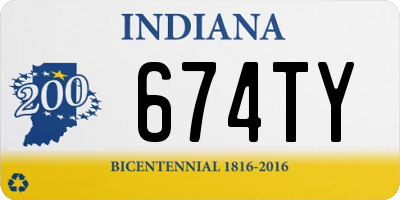 IN license plate 674TY