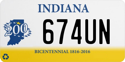 IN license plate 674UN