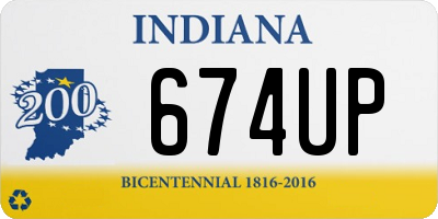 IN license plate 674UP