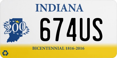 IN license plate 674US