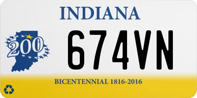 IN license plate 674VN