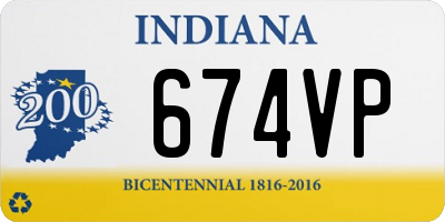 IN license plate 674VP