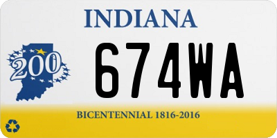 IN license plate 674WA