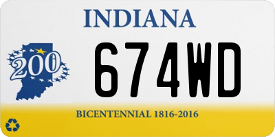 IN license plate 674WD