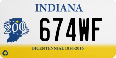 IN license plate 674WF