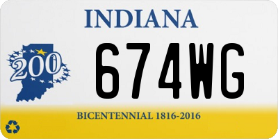 IN license plate 674WG