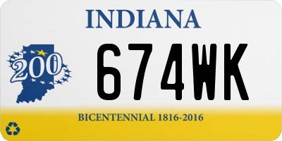 IN license plate 674WK