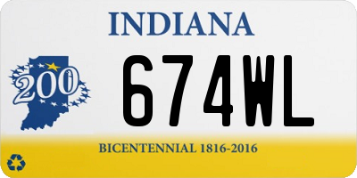 IN license plate 674WL