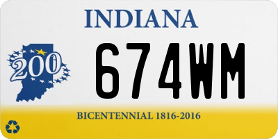 IN license plate 674WM