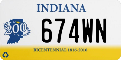 IN license plate 674WN