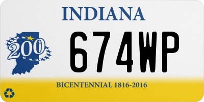 IN license plate 674WP