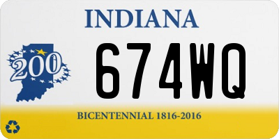 IN license plate 674WQ