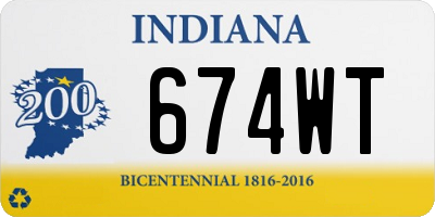 IN license plate 674WT