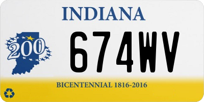 IN license plate 674WV