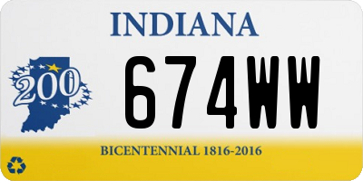 IN license plate 674WW