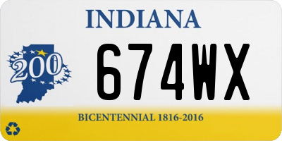 IN license plate 674WX