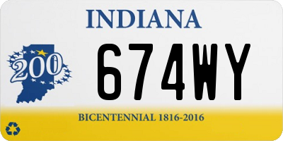 IN license plate 674WY