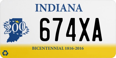 IN license plate 674XA