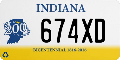 IN license plate 674XD