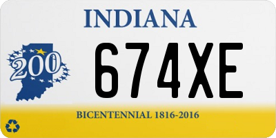 IN license plate 674XE