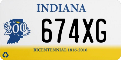 IN license plate 674XG