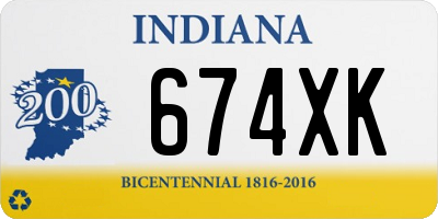 IN license plate 674XK